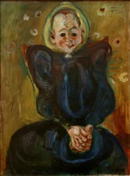 Ch. Soutine, Vrouw in blauwe Jurk